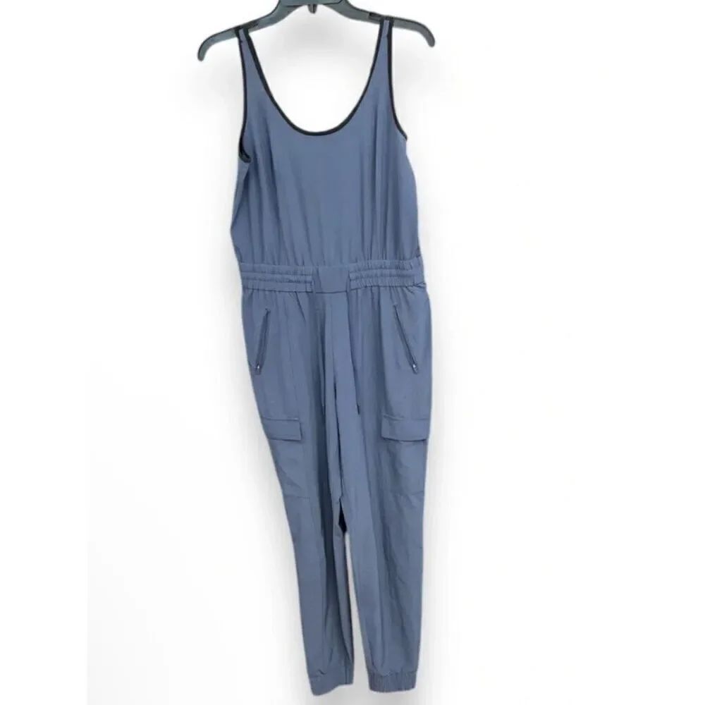 Women’s Athleta Unbound Jumpsuit Joggers Size S Zip Pockets EC